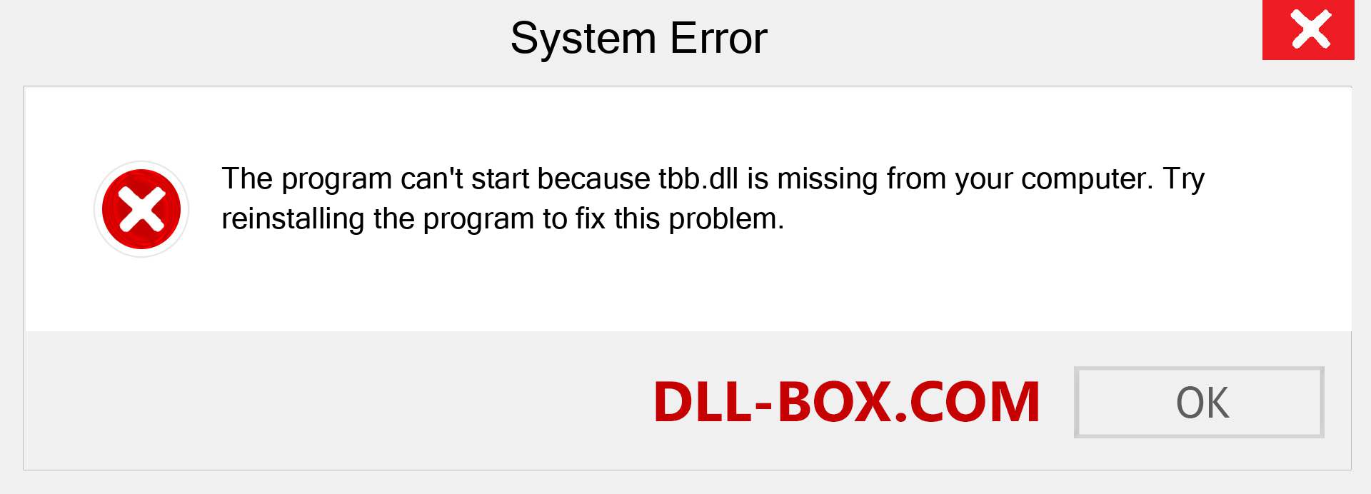  tbb.dll file is missing?. Download for Windows 7, 8, 10 - Fix  tbb dll Missing Error on Windows, photos, images